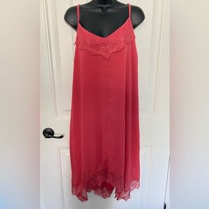 Torrid Crinkle Chiffon Lace Hem Sleep Gown